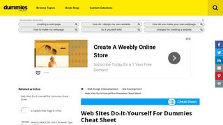 
                            3. Web Sites Do-It-Yourself For Dummies Cheat Sheet - dummies