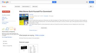 
                            13. Web Stores Do-It-Yourself For Dummies