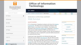 
                            9. Web Surveys | Office of Information Technology