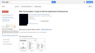 
                            13. Web Technologies: Tcp/ip to Internet Application Architectures - Kết quả Tìm kiếm Sách của Google