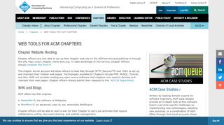 
                            6. WEB TOOLS FOR ACM CHAPTERS
