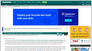 
                            8. Web Trackers Exploit Flaw In Browser Login Managers To ... - Slashdot