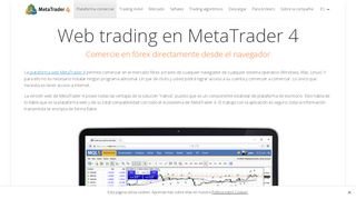 
                            2. Web trading en la plataforma comercial MetaTrader 4