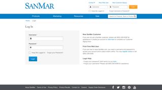 
                            10. Web User Login - SanMar