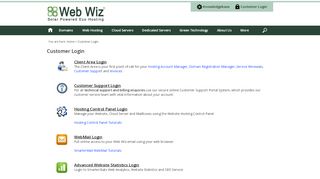 
                            5. Web Wiz - Customer Login