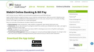 
                            7. Web24 Online Banking & Bill Pay | 360 Federal Credit Union