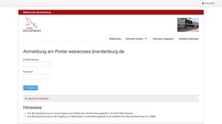 
                            1. WebAccess Brandenburg - Anmelden