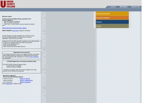 
                            10. WebAdvisor Main Menu - UCC's Web service