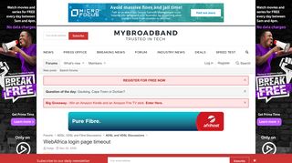 
                            7. WebAfrica login page timeout | MyBroadband