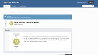 
                            8. Webalizer deaktivieren - German / Deutsch - Froxlor Forum