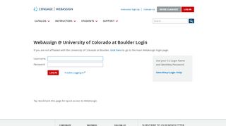 
                            6. WebAssign @ University of Colorado at Boulder Login