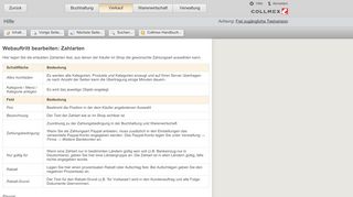 
                            5. Webauftritt bearbeiten: Zahlarten - Collmex