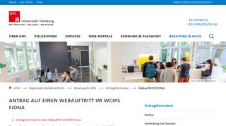 
                            9. Webauftritt (FIONA) : Antragsformulare : Universität Hamburg