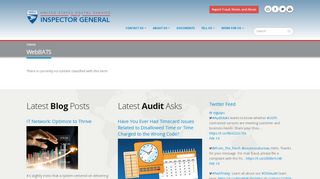 
                            10. WebBATS | USPS Office of Inspector General