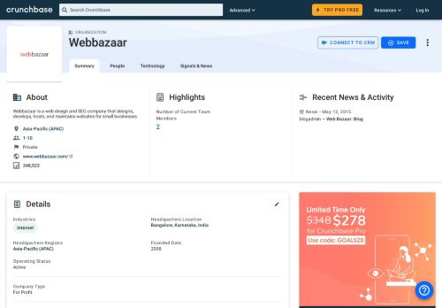 
                            13. Webbazaar | Crunchbase