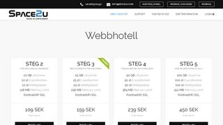 
                            9. Webbhotell - | Space2u Webhosting