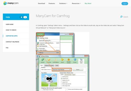 
                            9. Webcam Software for Camfrog |ManyCam