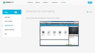 
                            11. Webcam Software for Clickmeeting |ManyCam