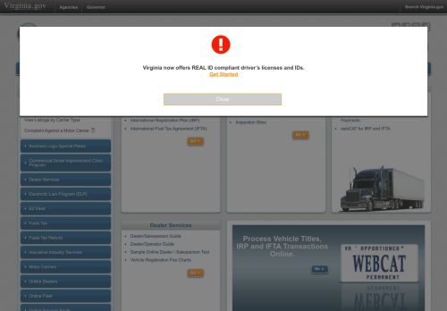 
                            1. webCAT - Virginia DMV