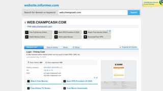 
                            5. web.champcash.com at WI. Login - Champ Cash - Website Informer