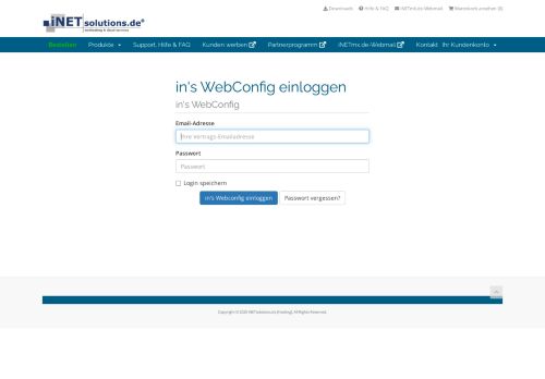 
                            6. WebConfig - iNETsolutions.de [Hosting]