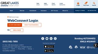 
                            5. WebConnect Login | Great Lakes Credit Union
