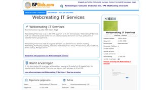 
                            2. Webcreating IT Services - ISPGids.com