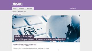 
                            5. Webcruiter-ID - Her logger du inn på Webcruiter ID - Jucan.no