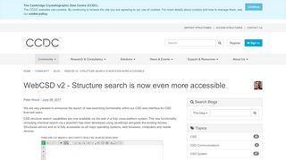 
                            3. WebCSD v2 - Structure search is now even more accessible​ ​- The ...