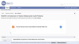 
                            7. WebDAV mit Cyberduck im Telekom Mediencenter macht Probleme ...