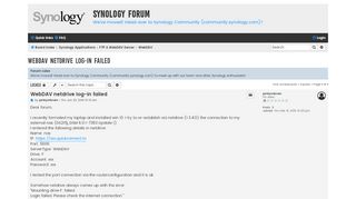 
                            1. WebDAV netdrive log-in failed - Synology Forum