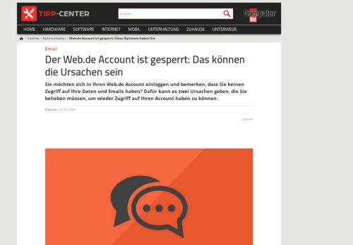 
                            5. Web.de Account ist gesperrt: Diese Optionen haben Sie | TippCenter