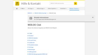 
                            2. WEB.DE Club - WEB.DE Hilfe
