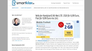 
                            5. WEB.de-Handytarif im Test: 2GB LTE, 6,99 € / All-Net-Flat, 3GB: 9,99 €