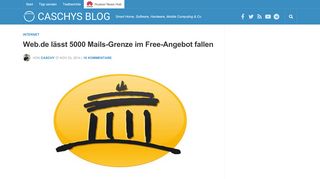 
                            4. Web.de lässt 5000 Mails-Grenze im Free-Angebot fallen - Caschys Blog