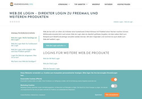 
                            6. Web.de Login ▷ FreeMail und weitere Logins von Web.de