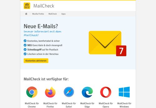 
                            9. WEB.DE MailCheck - extra 10 GB Speicherplatz für Ihre E-Mails!