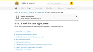 
                            1. WEB.DE MailCheck für Apple Safari - WEB.DE Hilfe