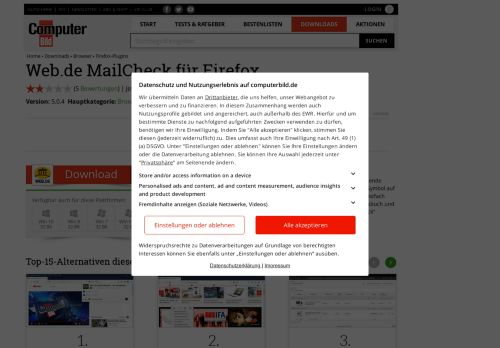 
                            7. Web.de MailCheck für Firefox 4.3.5 - Download - COMPUTER BILD