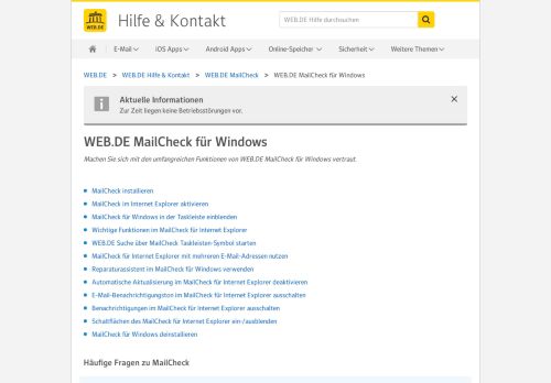 
                            4. WEB.DE MailCheck für Windows - WEB.DE Hilfe