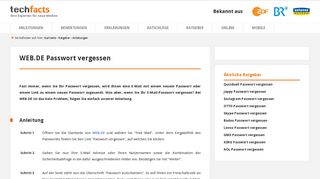 
                            4. WEB.DE Passwort vergessen - Anleitung von Experten - Techfacts