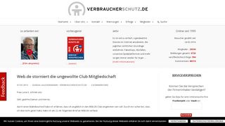 
                            13. Web.de storniert die ungewollte Club Mitgliedschaft ...