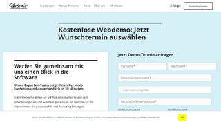 
                            4. Webdemo - Jetzt Termin auswählen - Personio