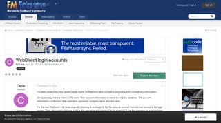 
                            8. WebDirect login accounts - FileMaker WebDirect - FMForums.com