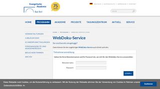 
                            8. Webdoku-Service-Login: Ev. Akademie Bad Boll
