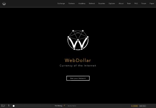 
                            1. WebDollar - Currency of the Internet