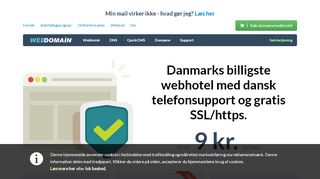 
                            2. Webdomain - Danmarks billigste webhotel med dansk telefonsupport ...