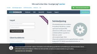 
                            3. Webdomain - Selvbetjening