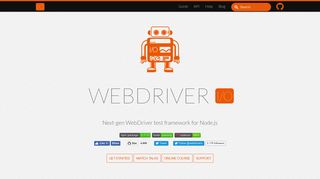 
                            10. WebdriverIO · Next-gen WebDriver test framework for Node.js