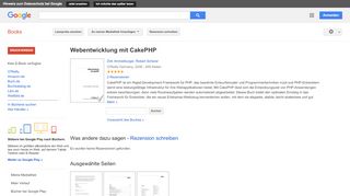 
                            10. Webentwicklung mit CakePHP:  - Google Books-Ergebnisseite